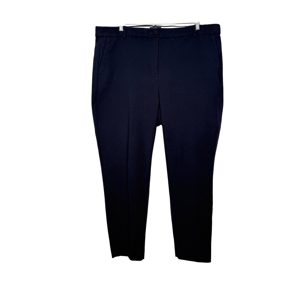 J.Crew Womens 18 Cameron Pants Navy Blue High Rise 365 Stretch Tapered Career